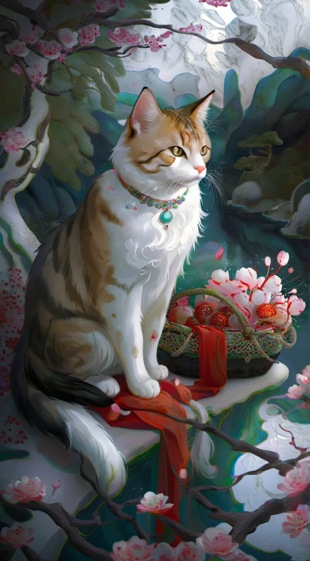 ai character: Morning flower background