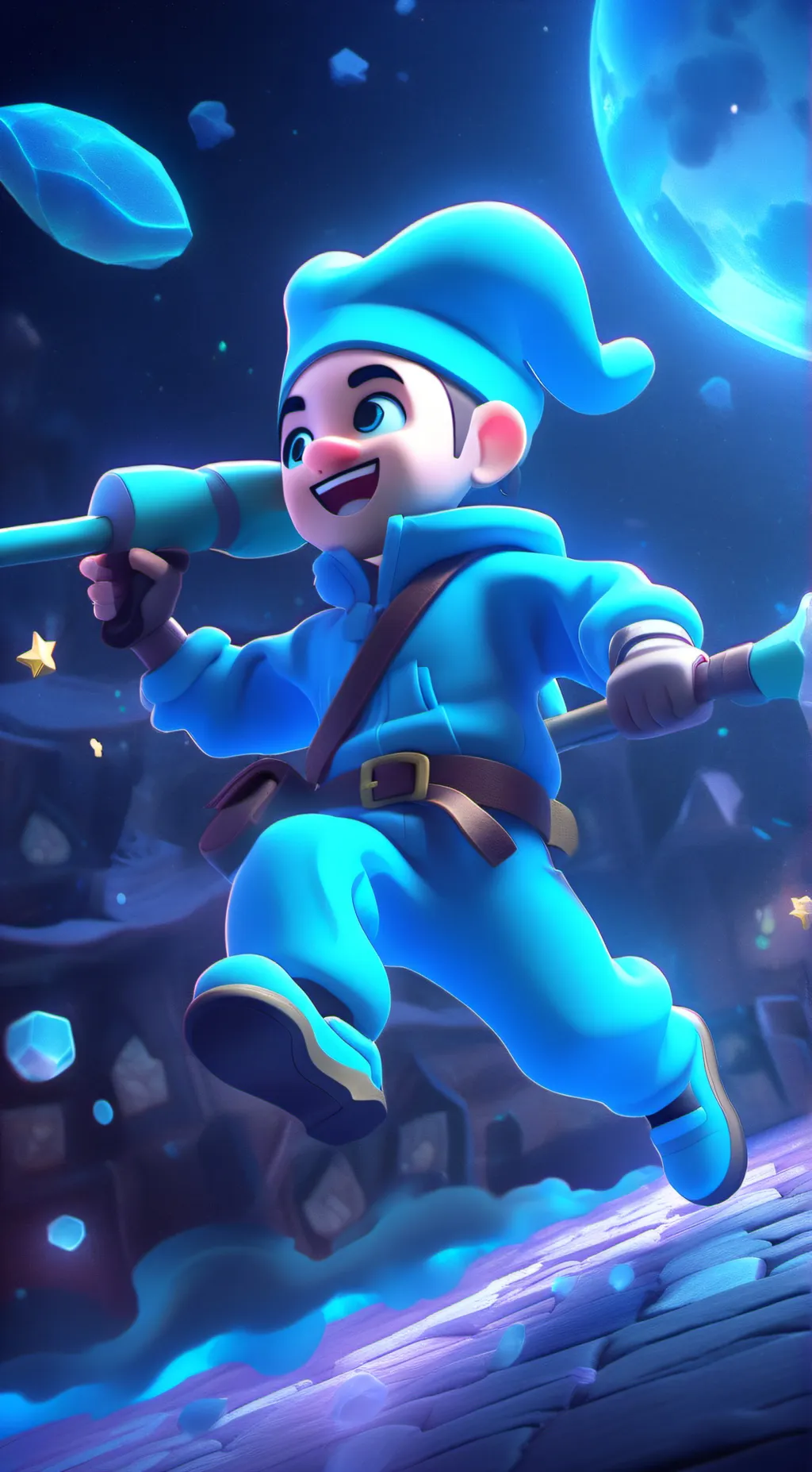 ai character: hoppy hopscotch  background