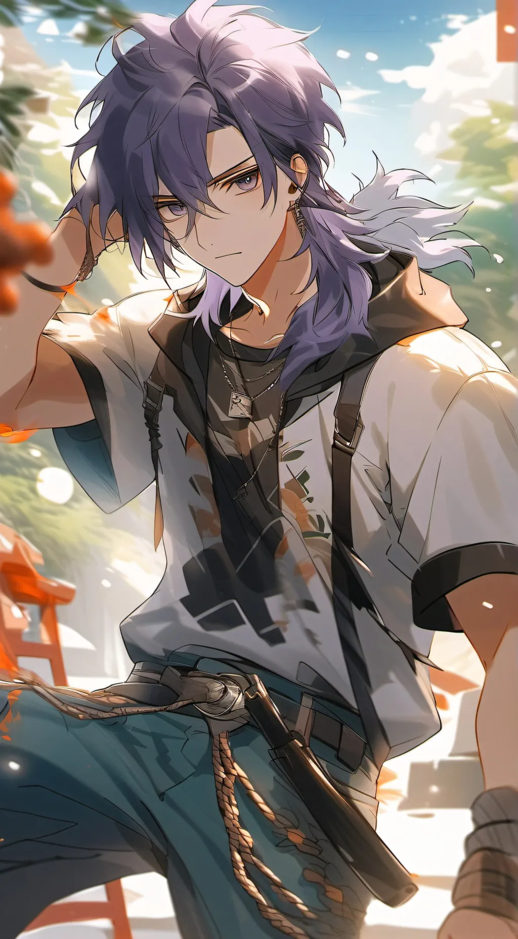 ai character: Alex Agra  background