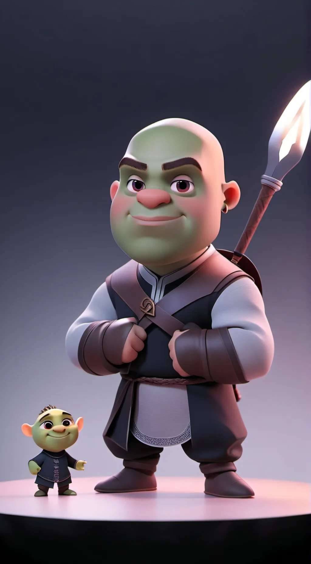 ai character: SHREKIE background
