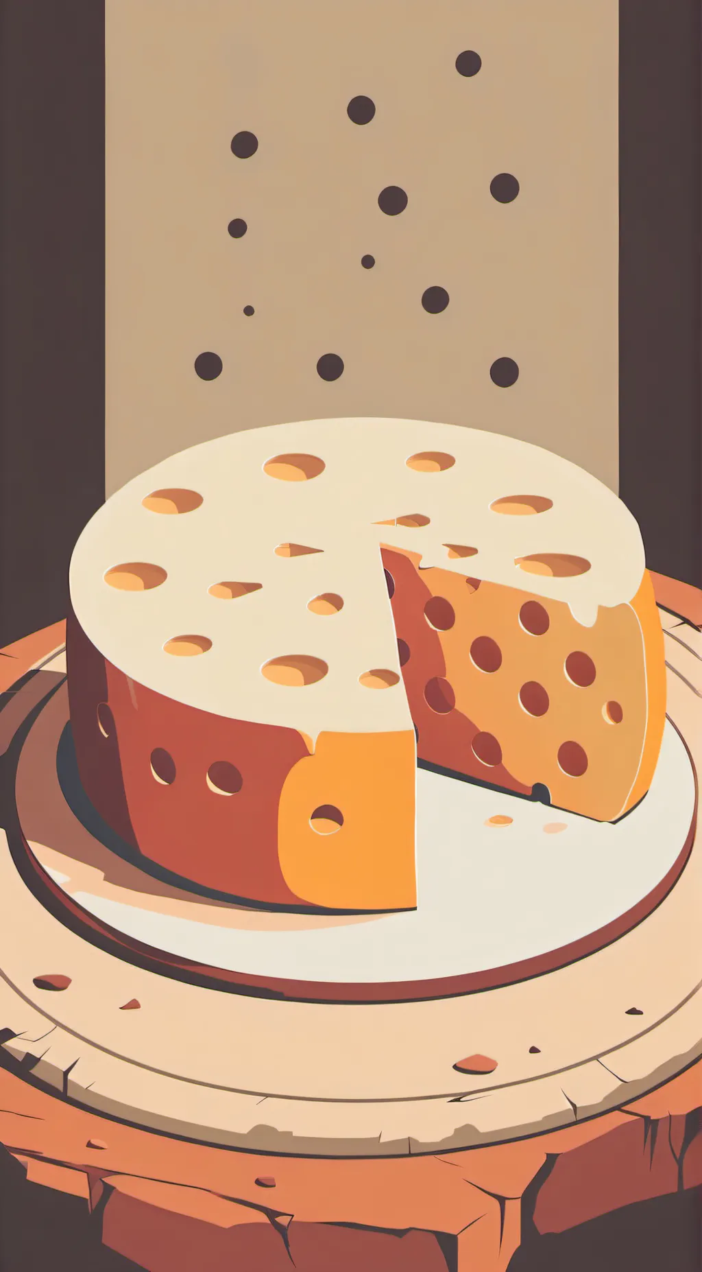 ai character: Swiss Cheese background