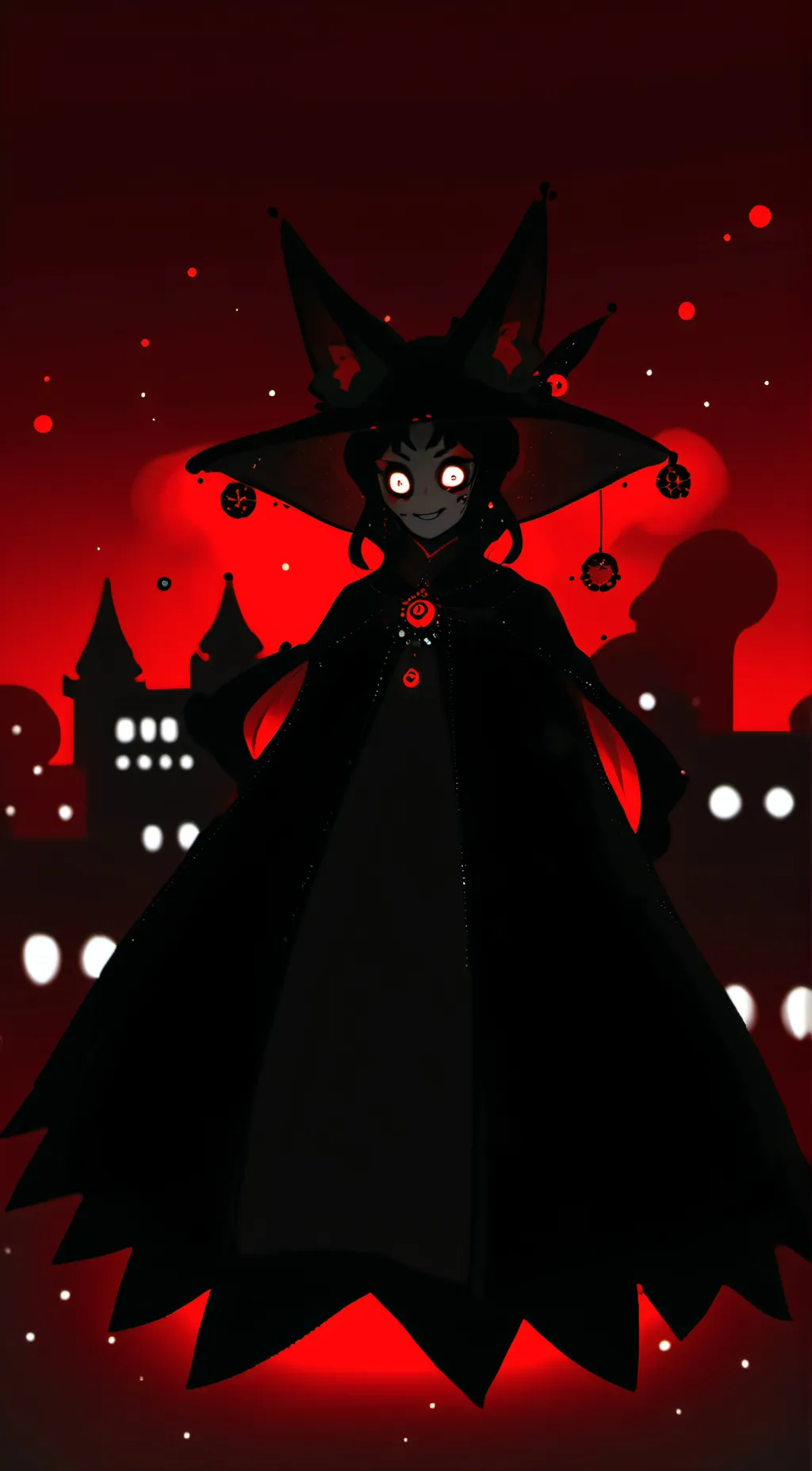 ai character: Flame background