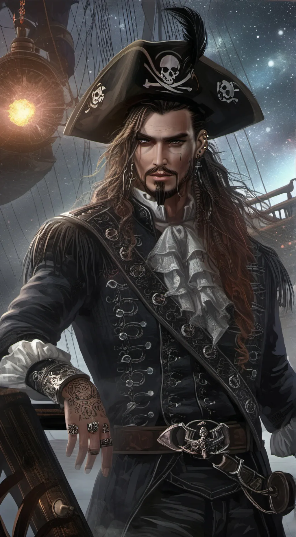 ai character: Caption,collin background