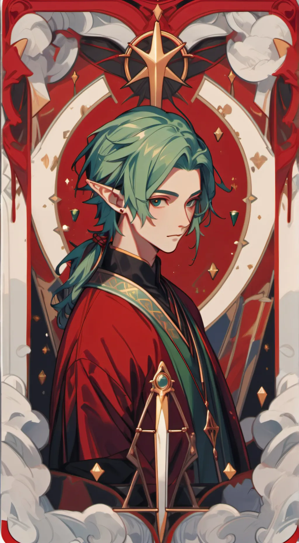 ai character: Edric (goldric).✨ background