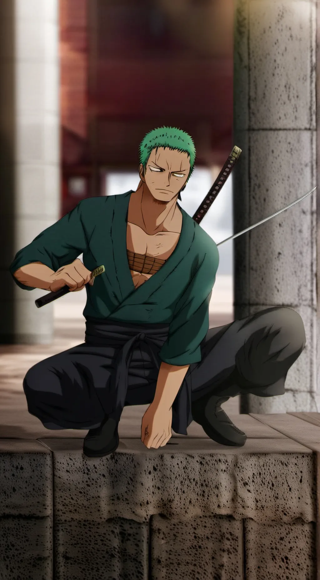 ai character: Roronoa Zoro background