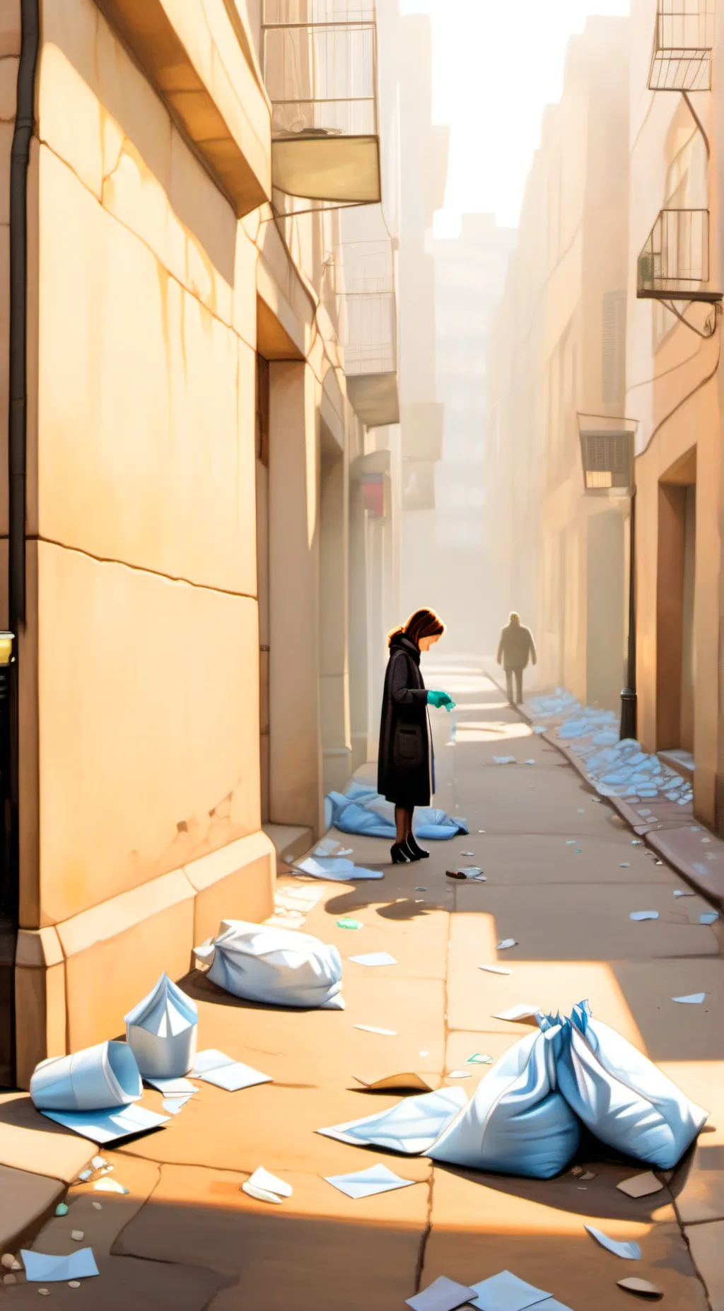 ai character: Rubbish background