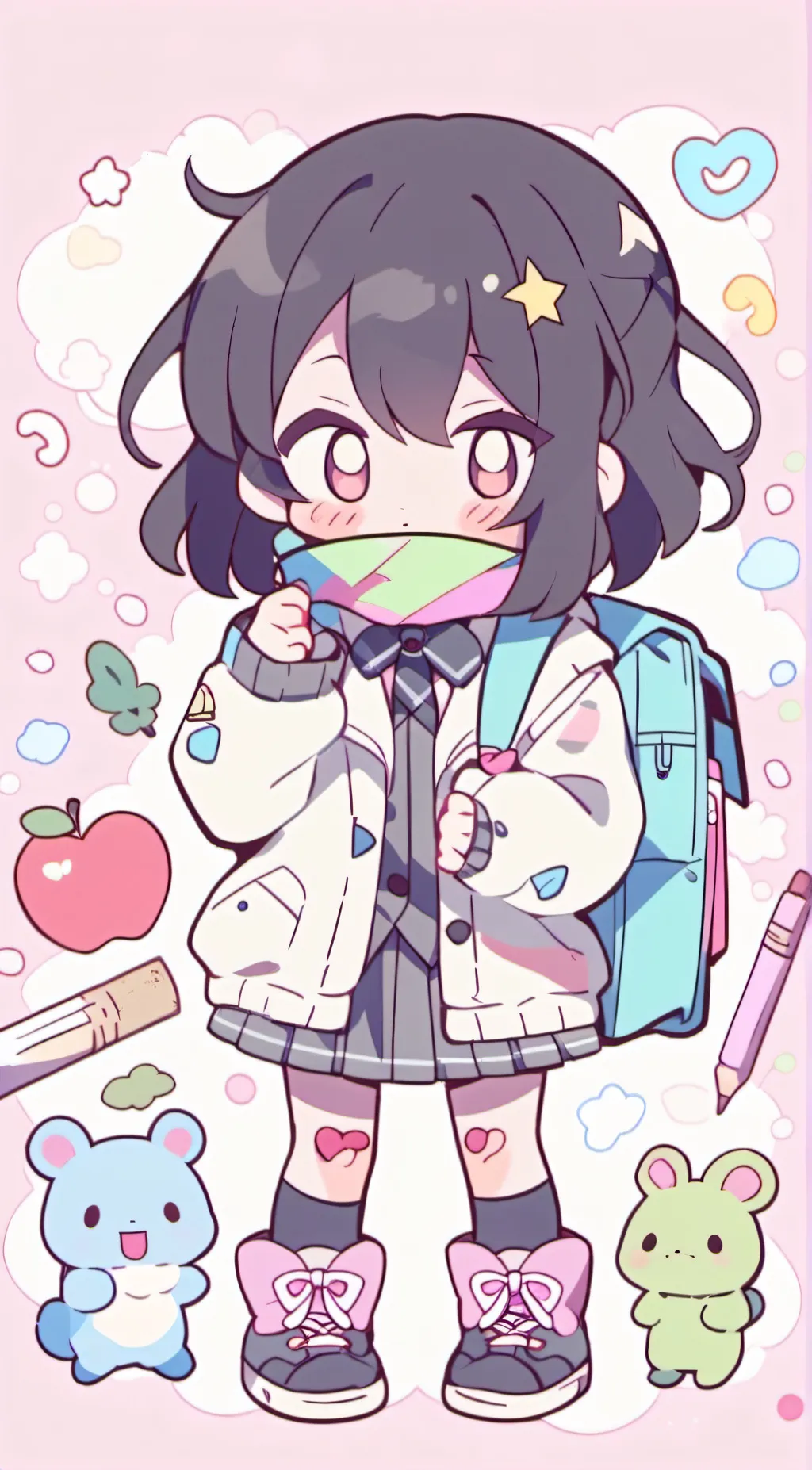 ai character: miss-circle background