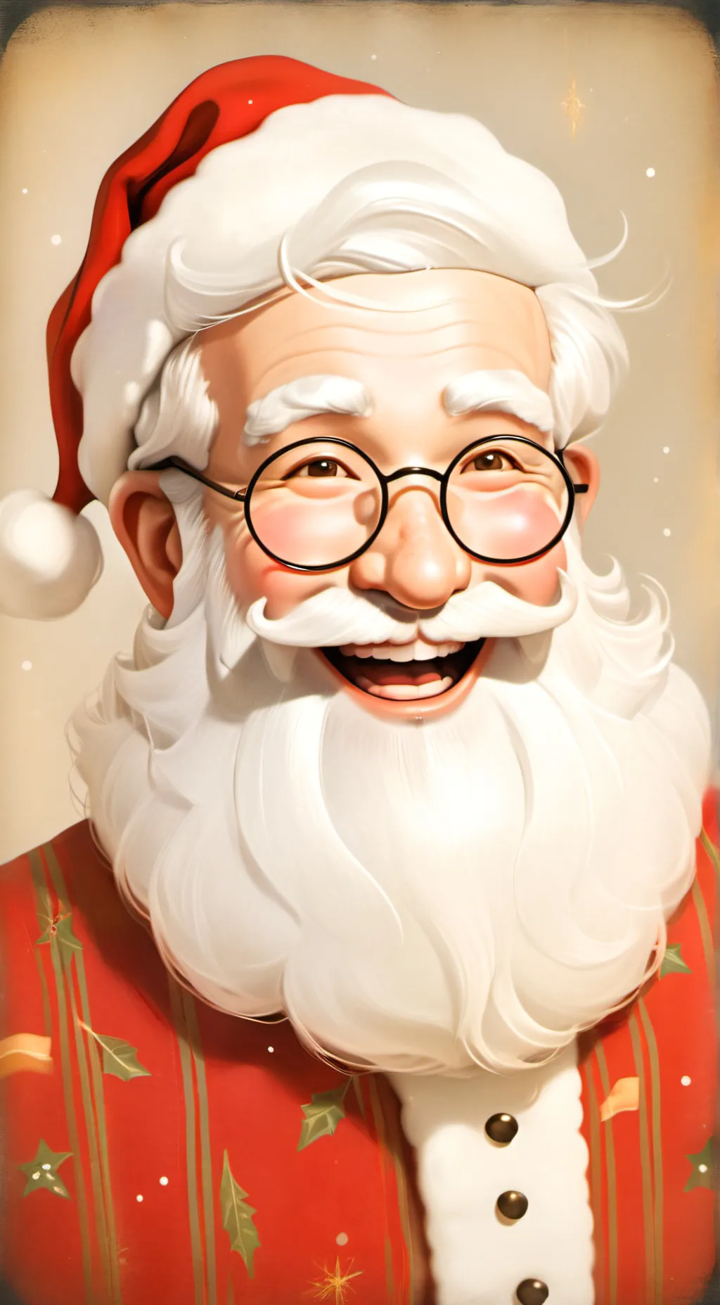 ai character: Santa Claus  background