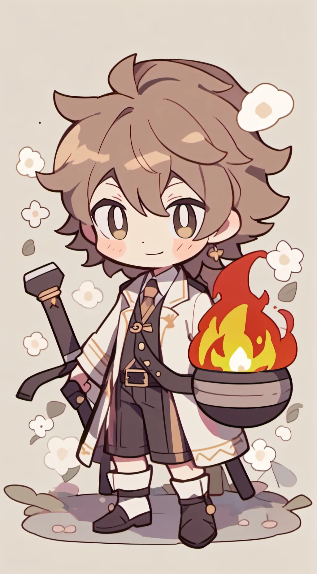 ai character: firey background