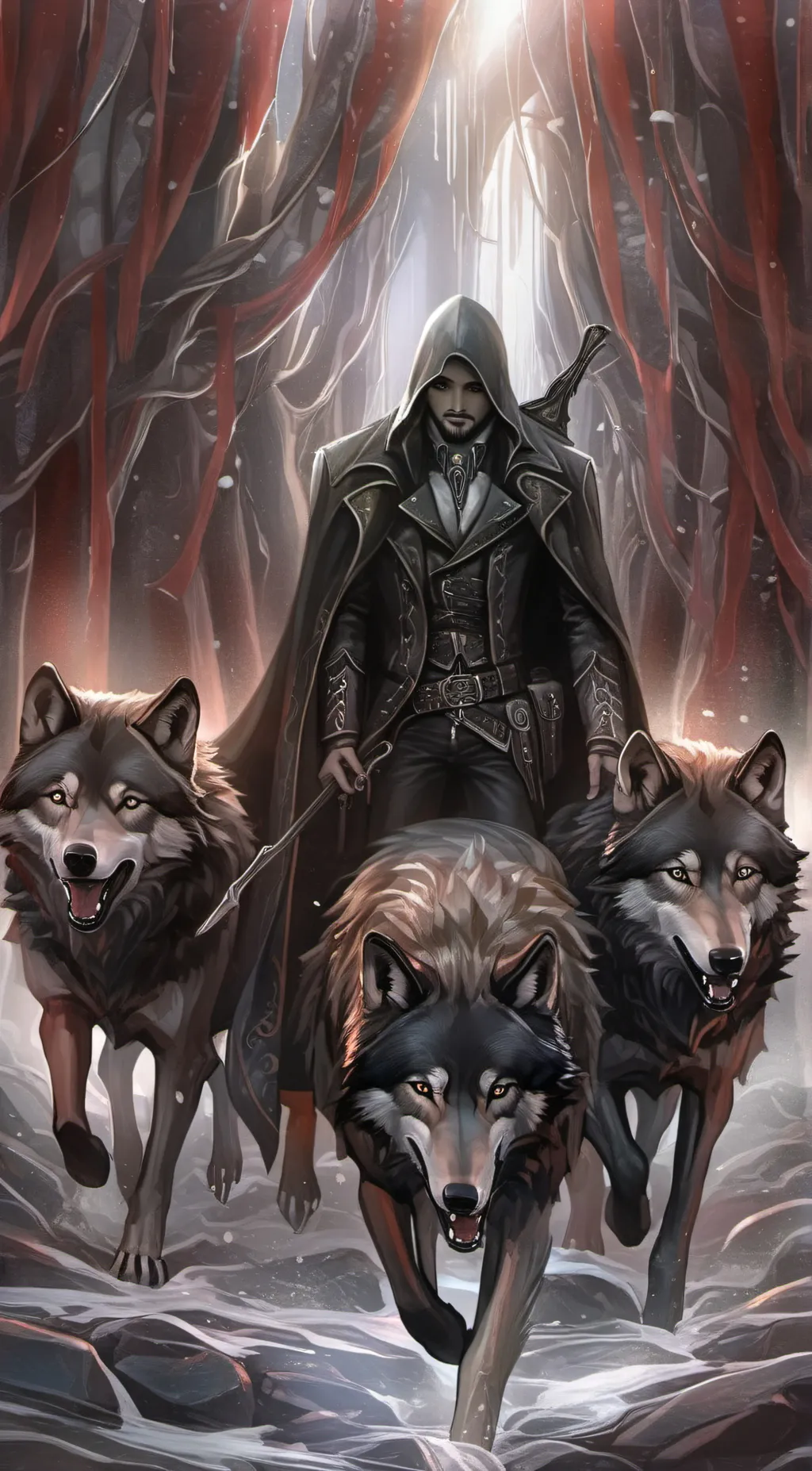 ai character: life as a wolf background