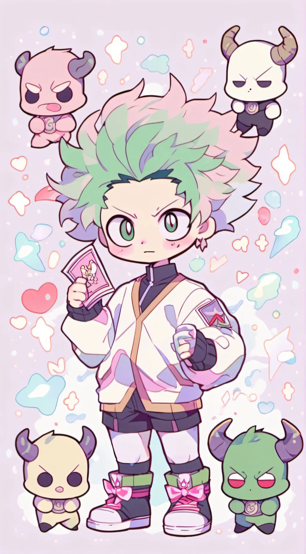 ai character: Mha fight background