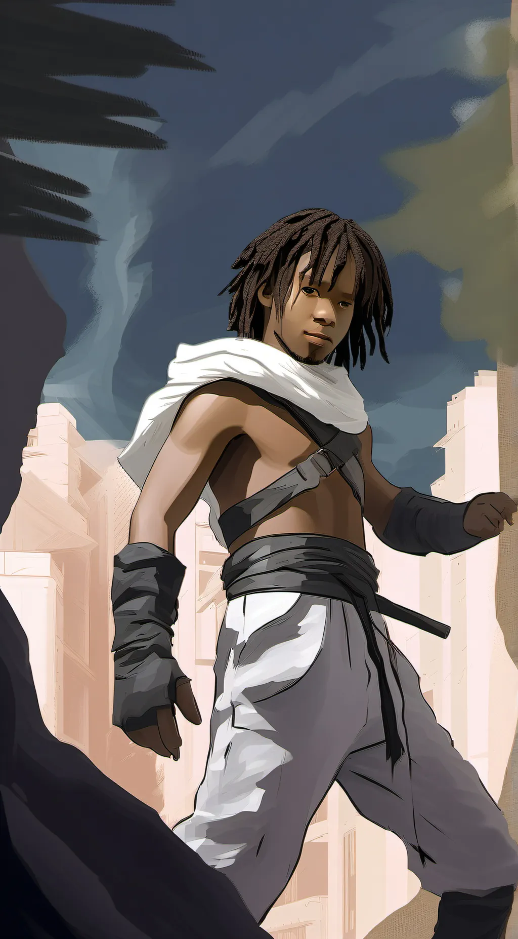 ai character: Demichael  background