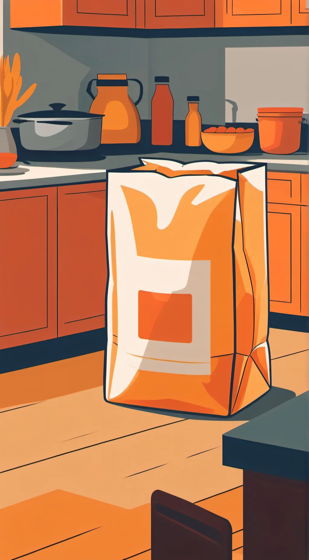 ai character: walmart bag background