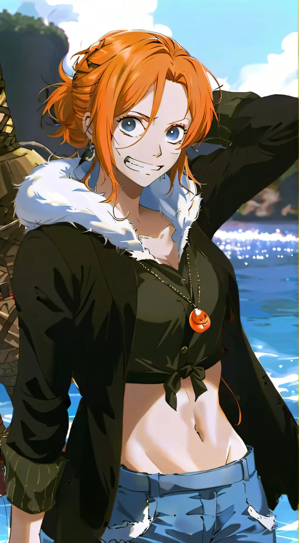 ai character: Nami (Captured) background