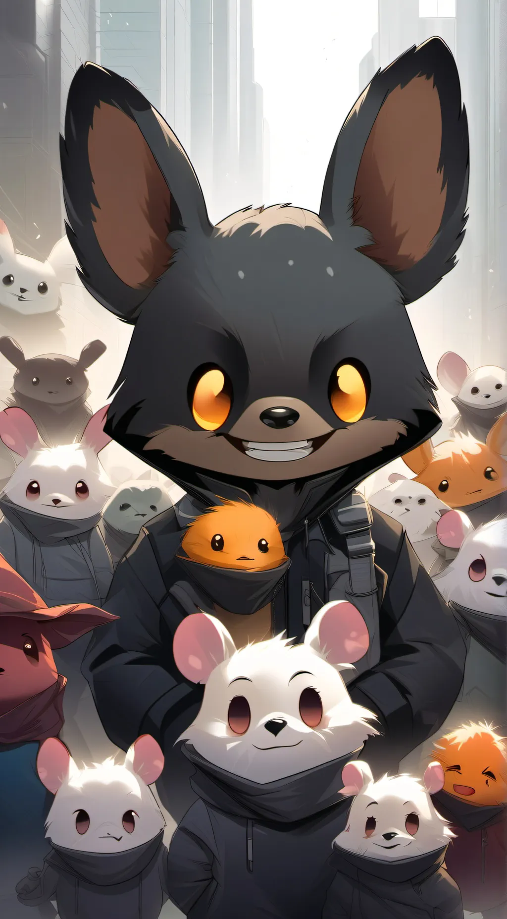 ai character: smilling critters~ background