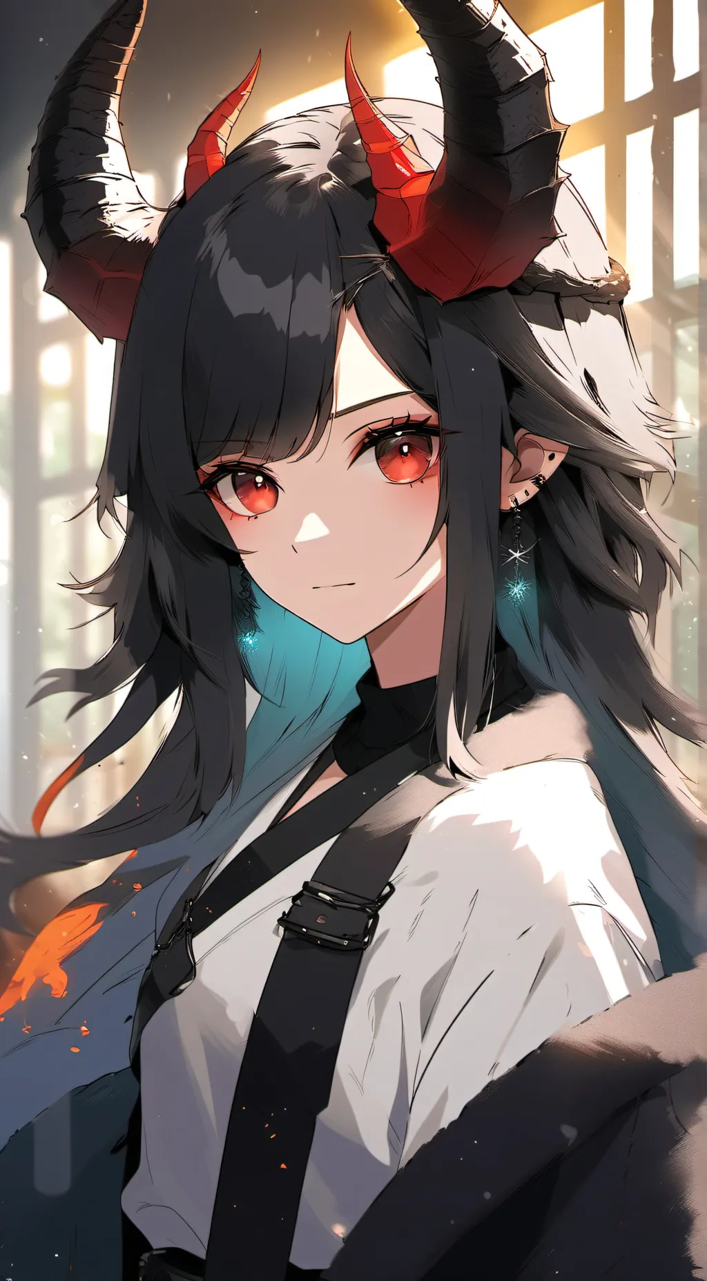 ai character: demonic girl background