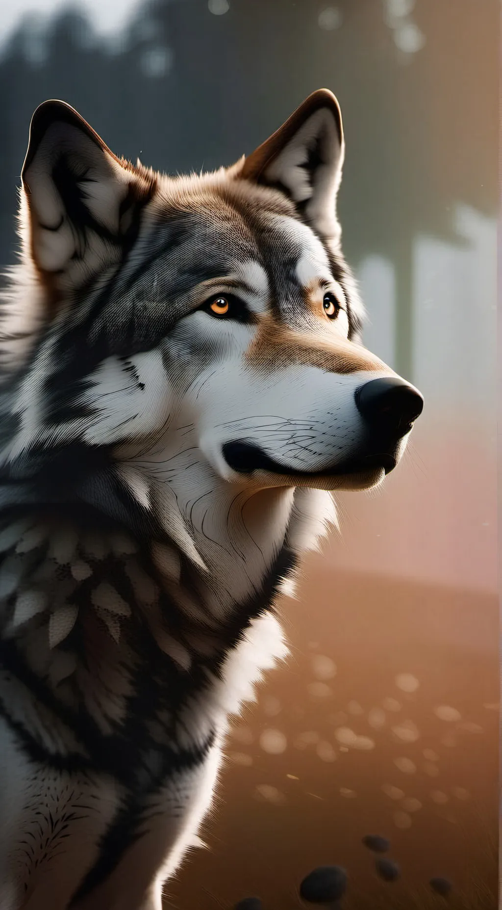 ai character: moonlight background