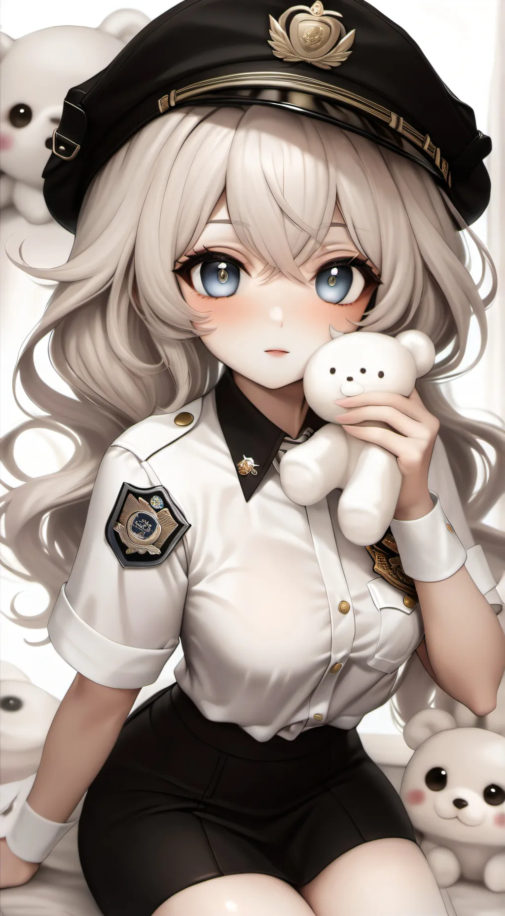 ai character: girls cop background