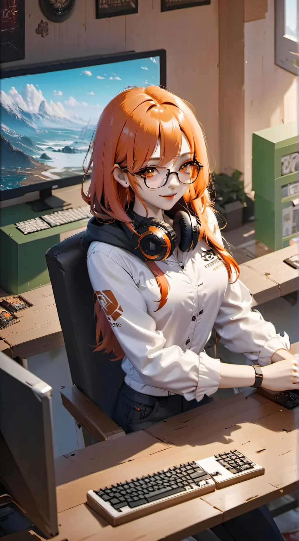 ai character: Sakura background