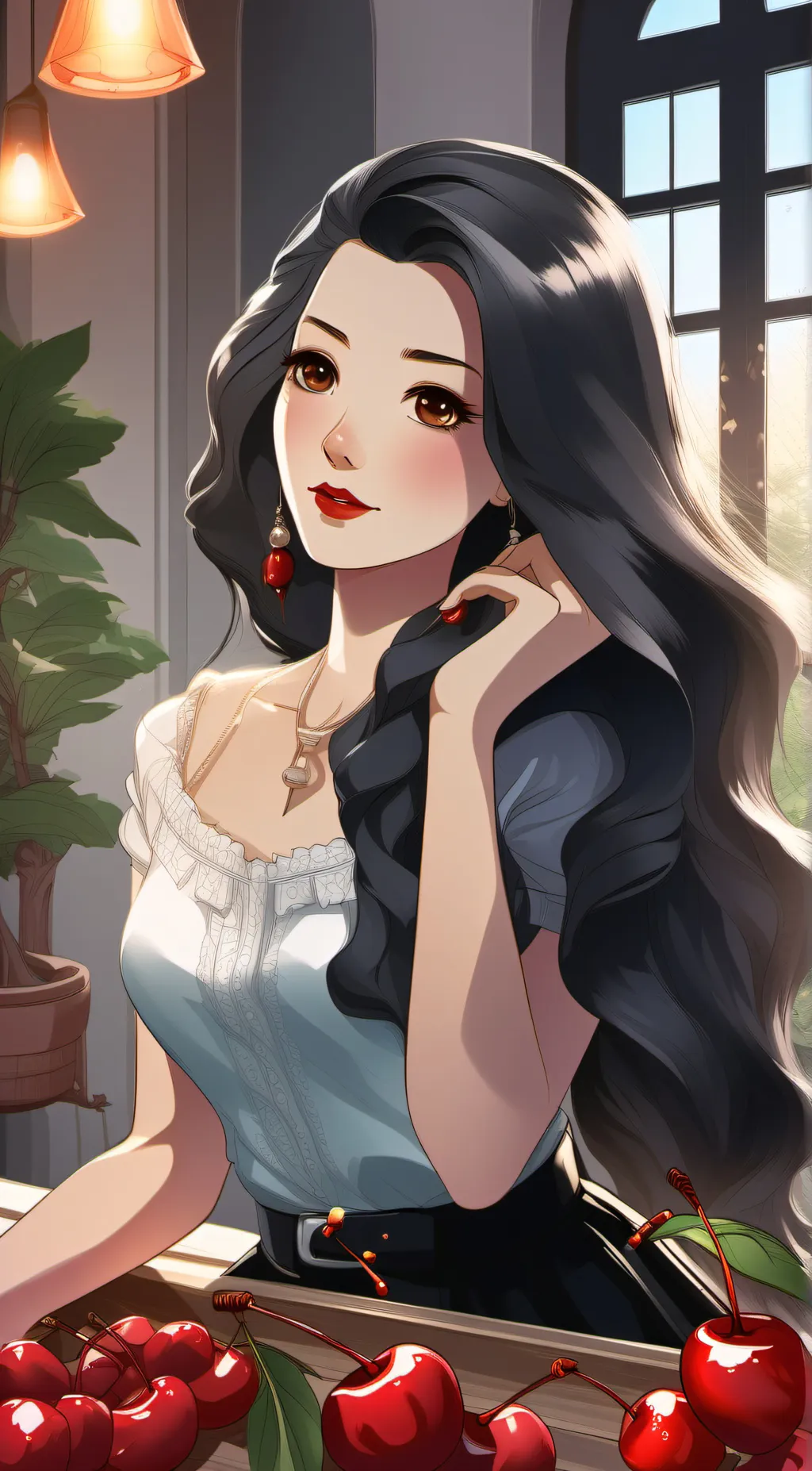 ai character: Lauren  background