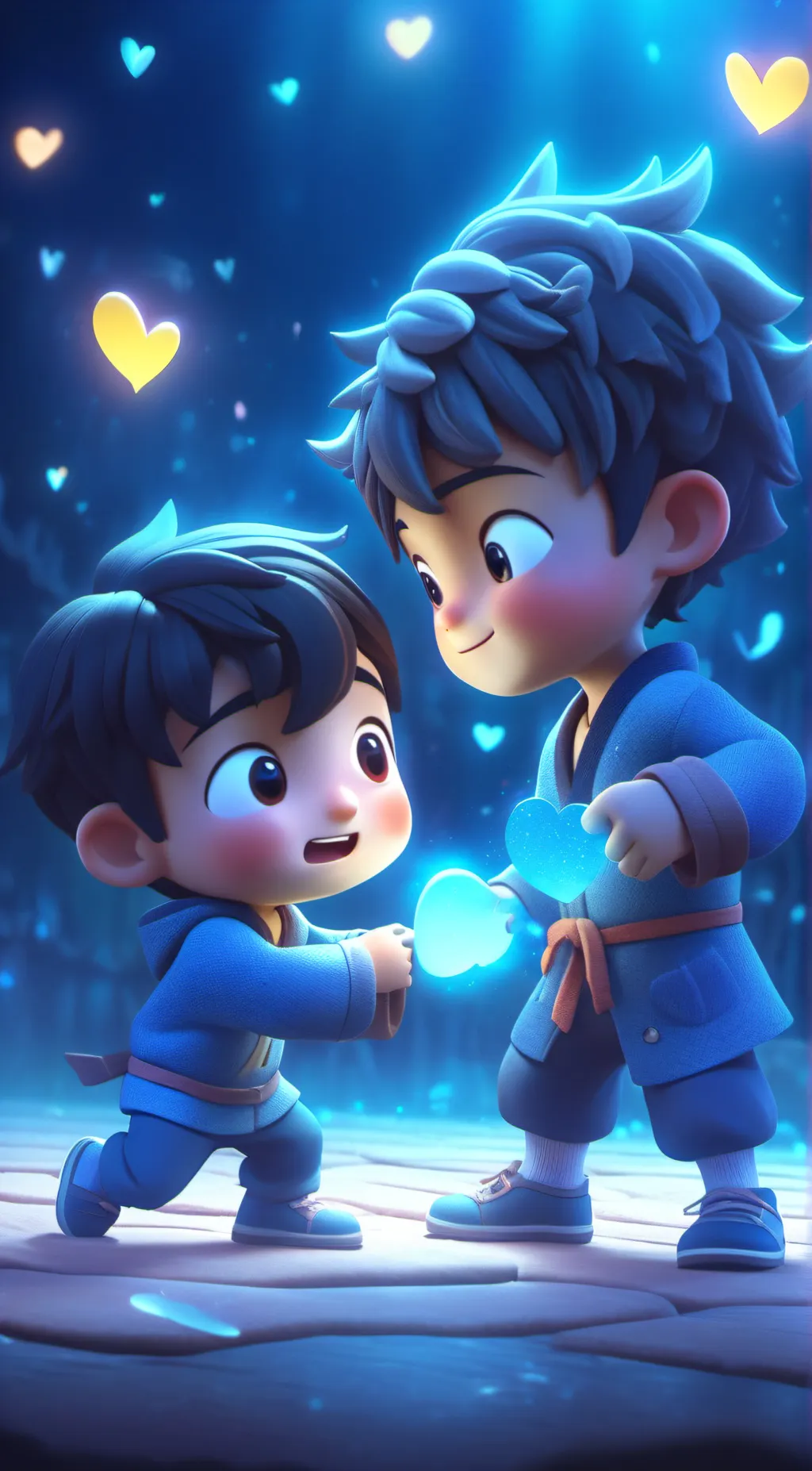 ai character: Leo and georgie background