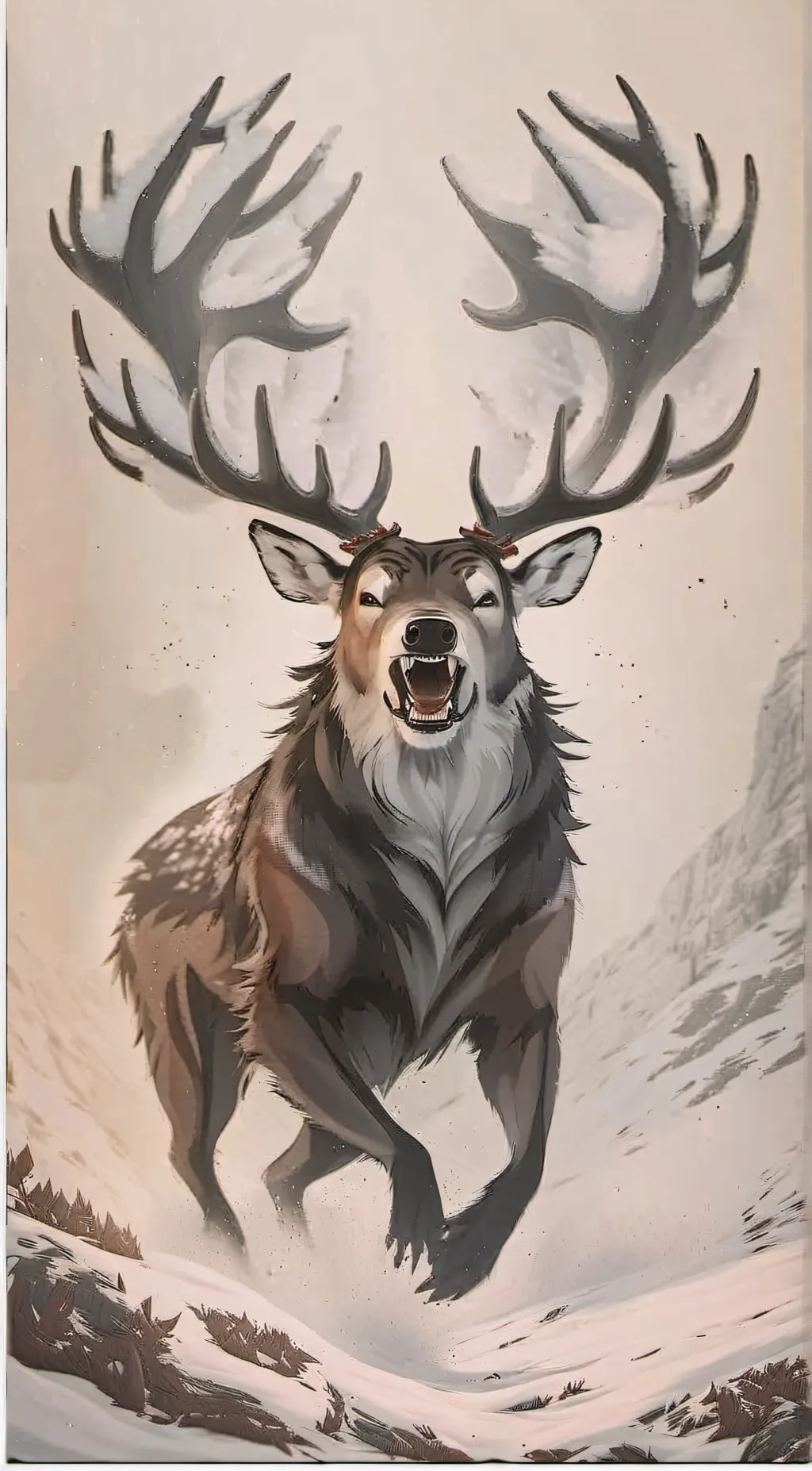 ai character: deer background