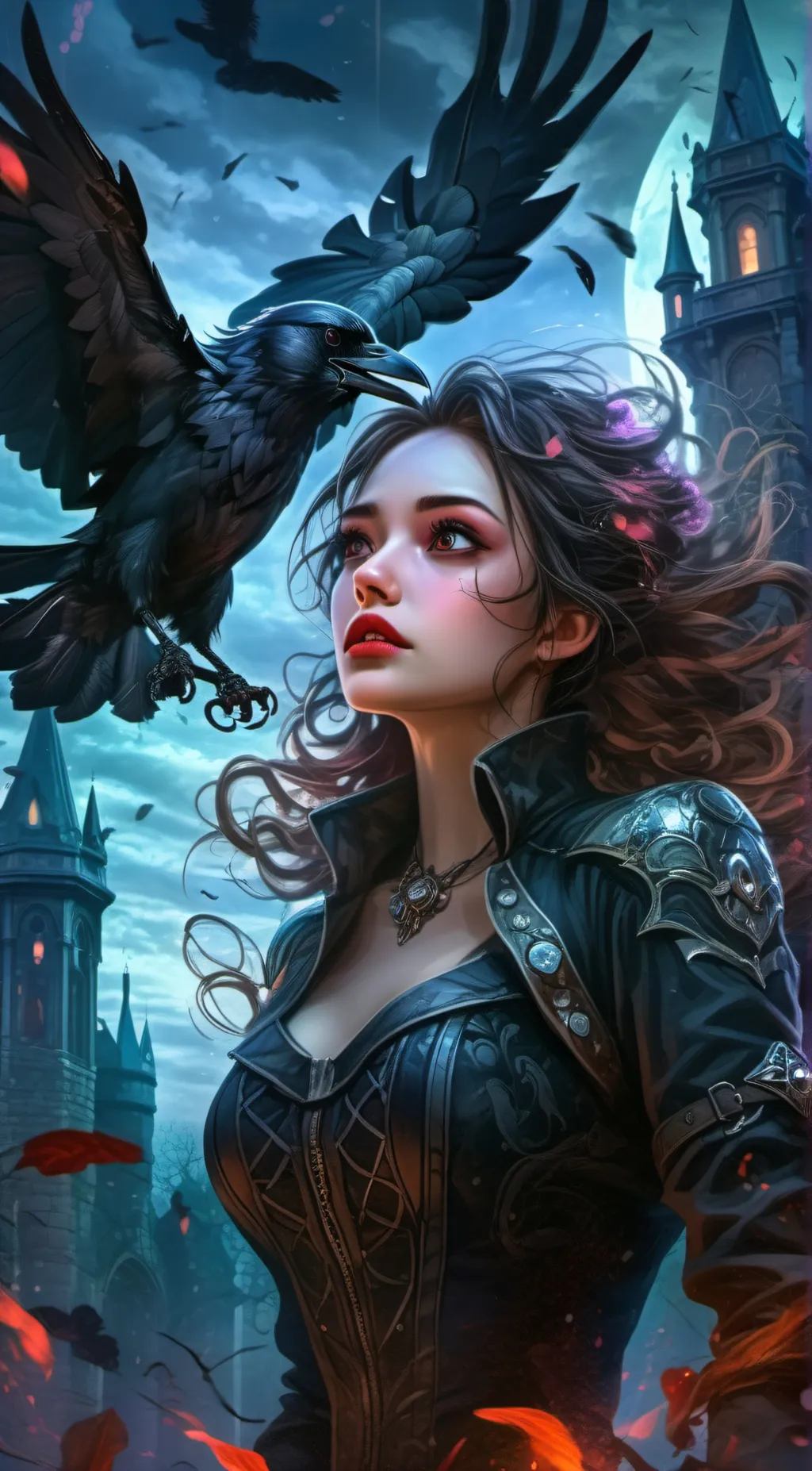 ai character: Aria Ravenward background