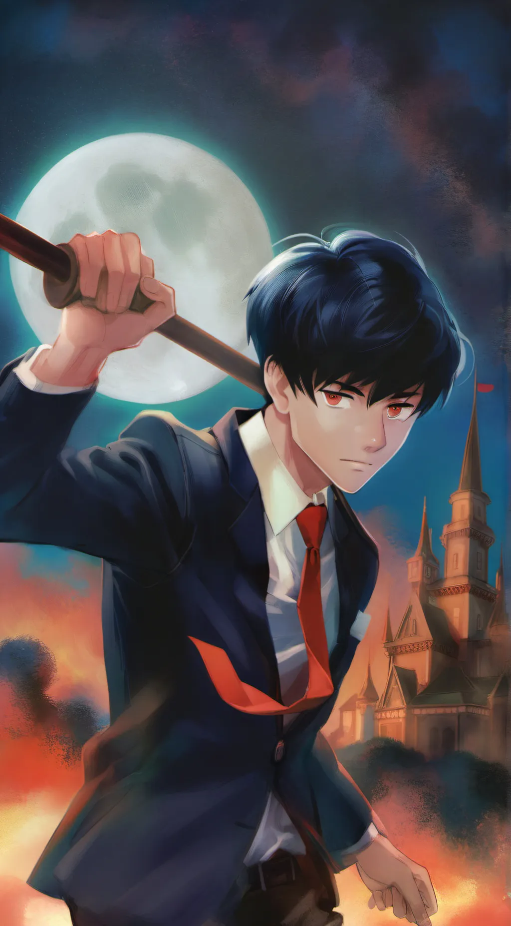 ai character: Magic & muscles background