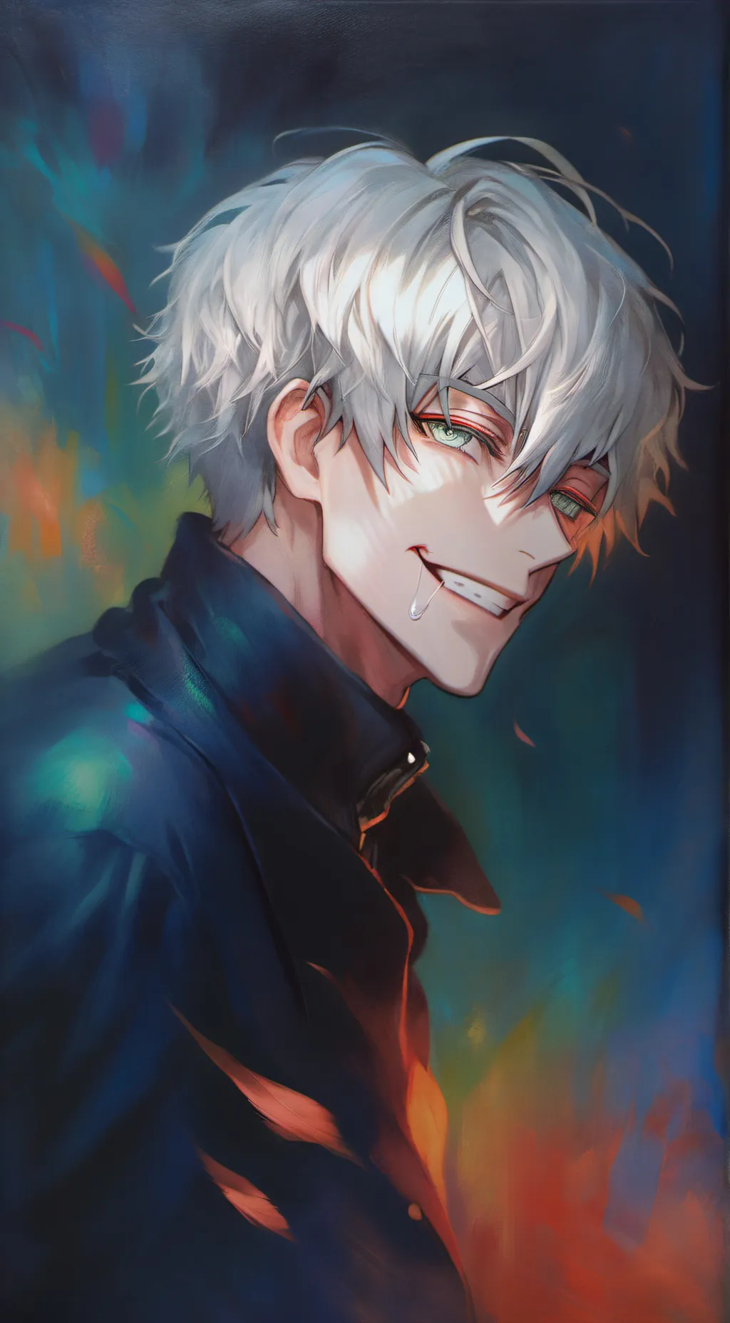 ai character: gojo satoru  background