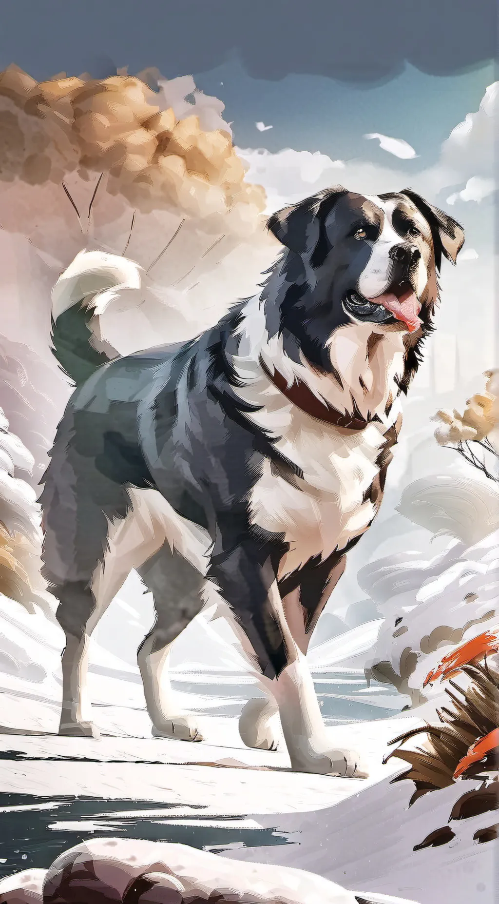 ai character: dog background