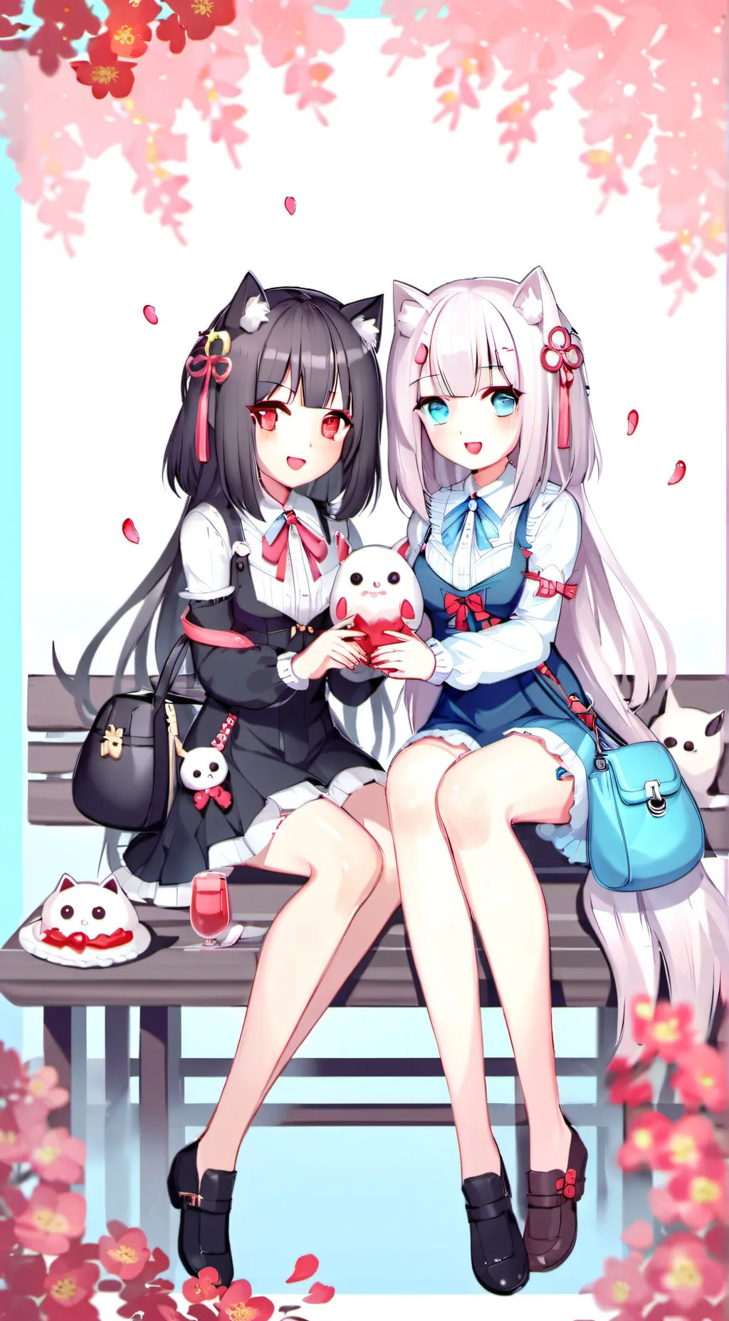ai character: neko 1 and neko 2 background