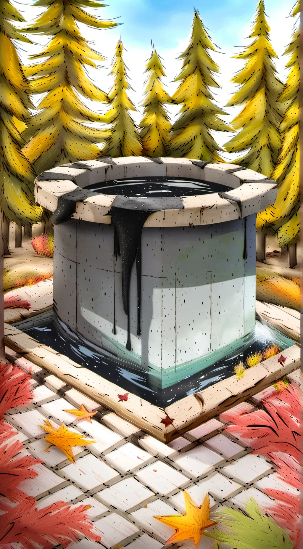 ai character: stange pool background