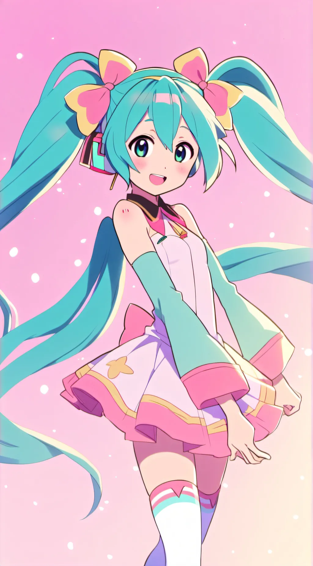 ai character: HATSUNE MIKU. background