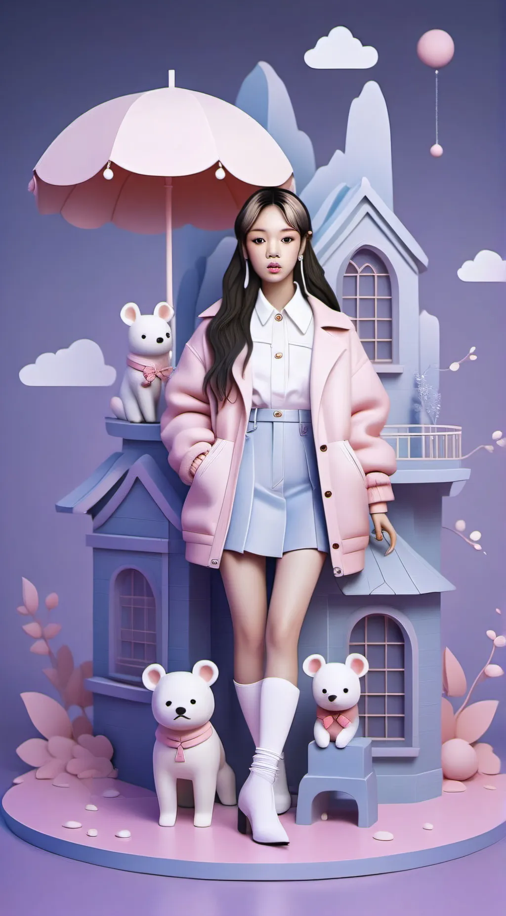 ai character: Blackpink!!!!!!!!! background