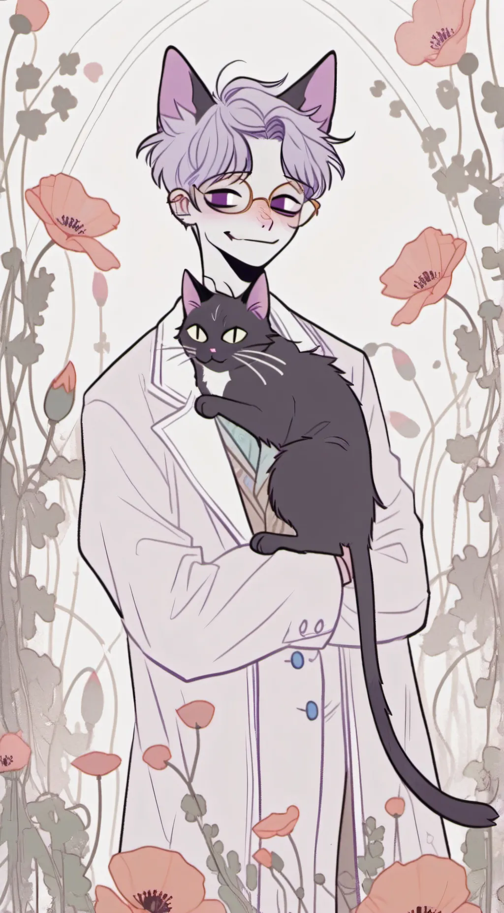 ai character: 🌙scientist-catnap🌙 background