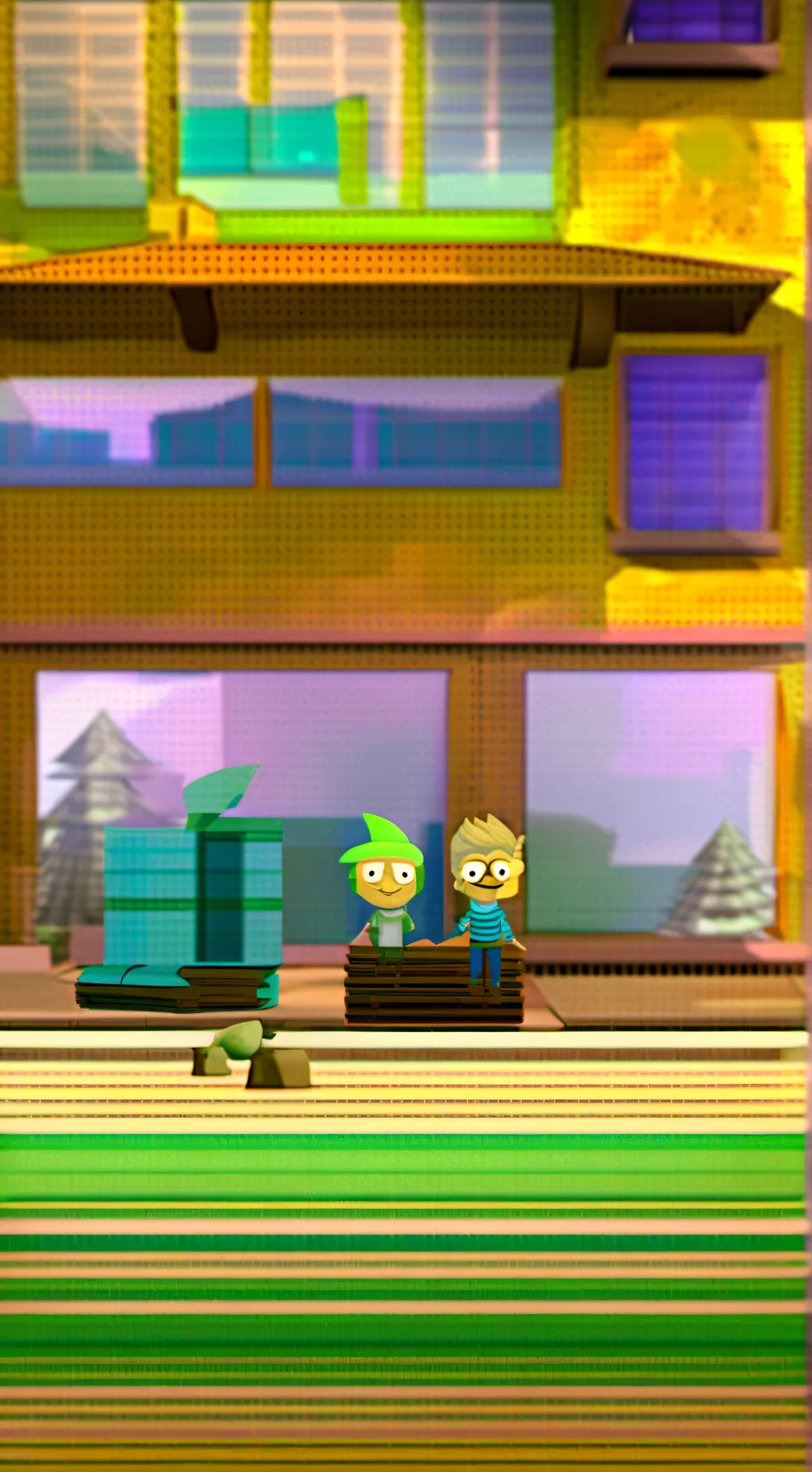 ai character: Weird Siblings (l) background