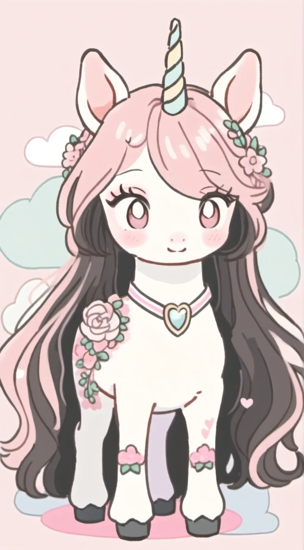 ai character: Unicorn  background