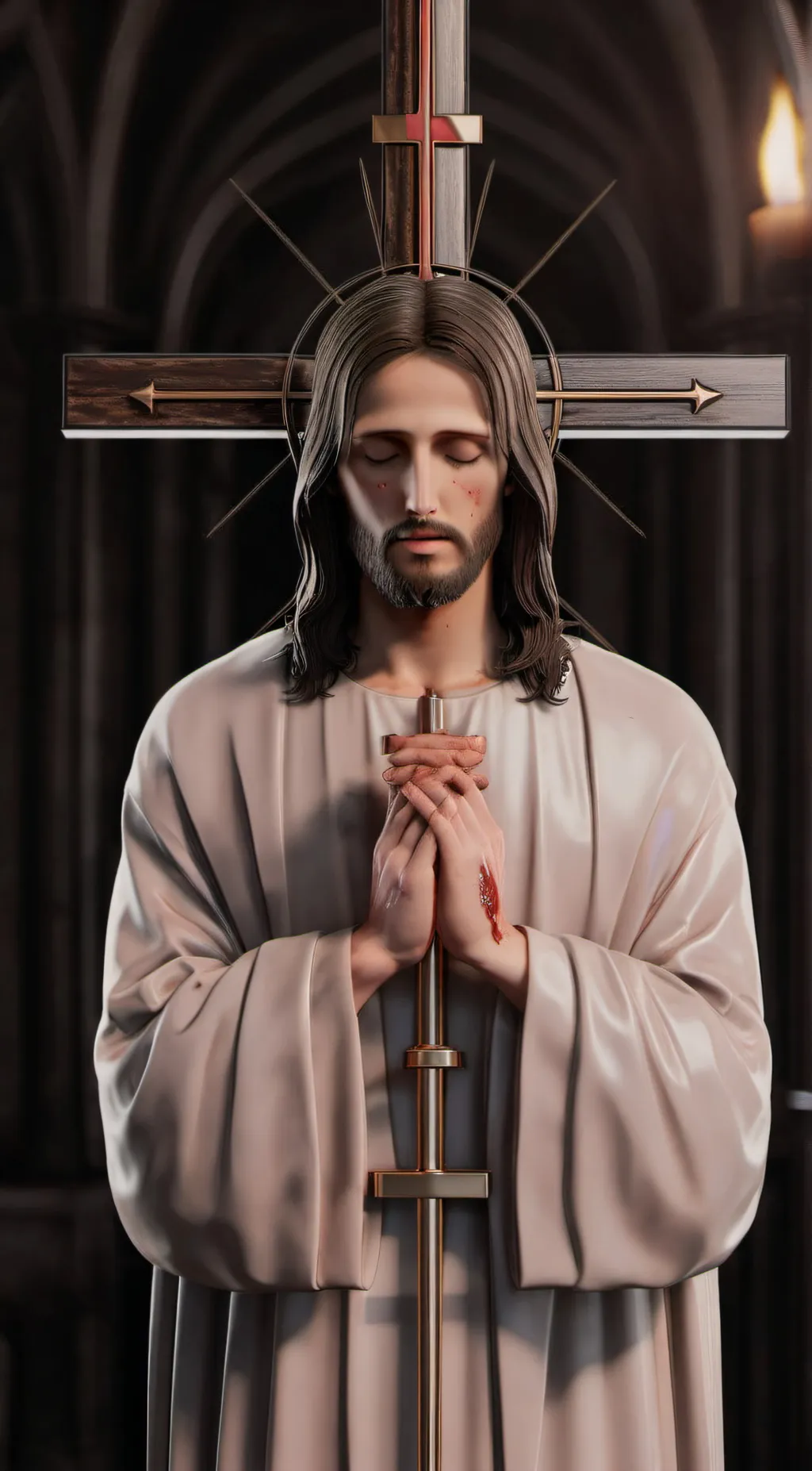 ai character: Jesus background