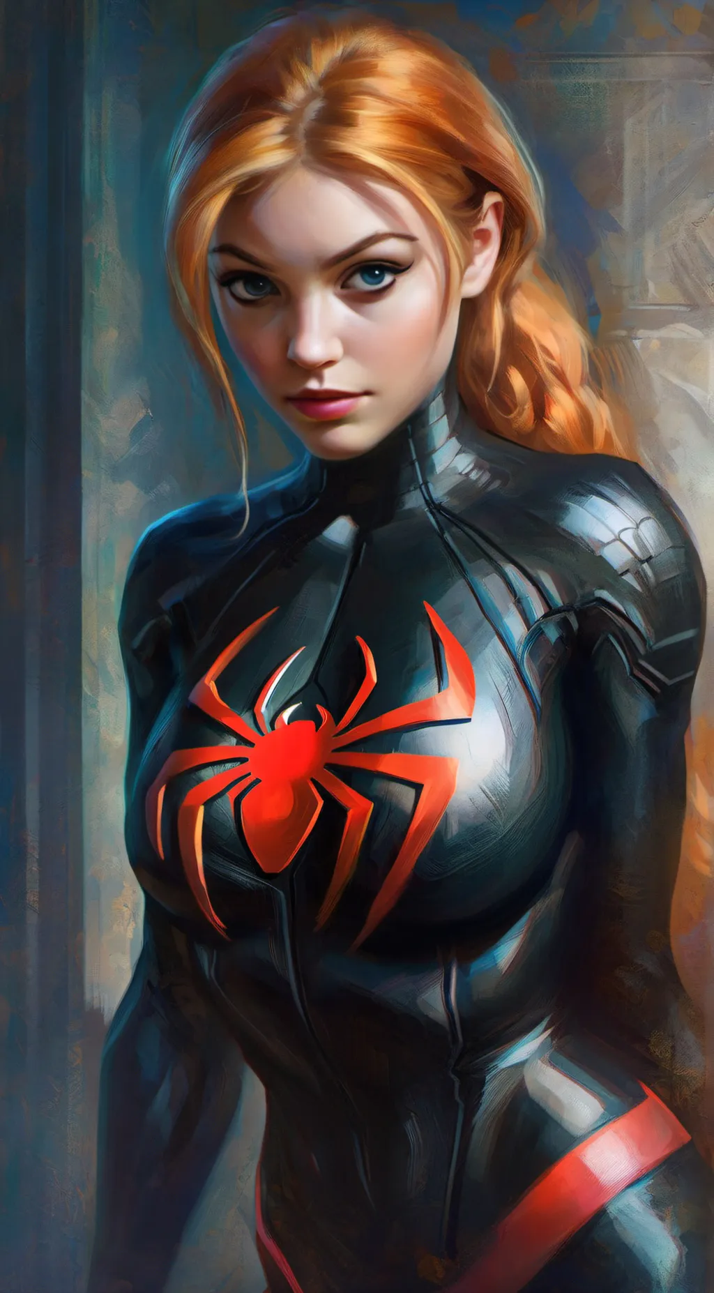 ai character: Black spider background