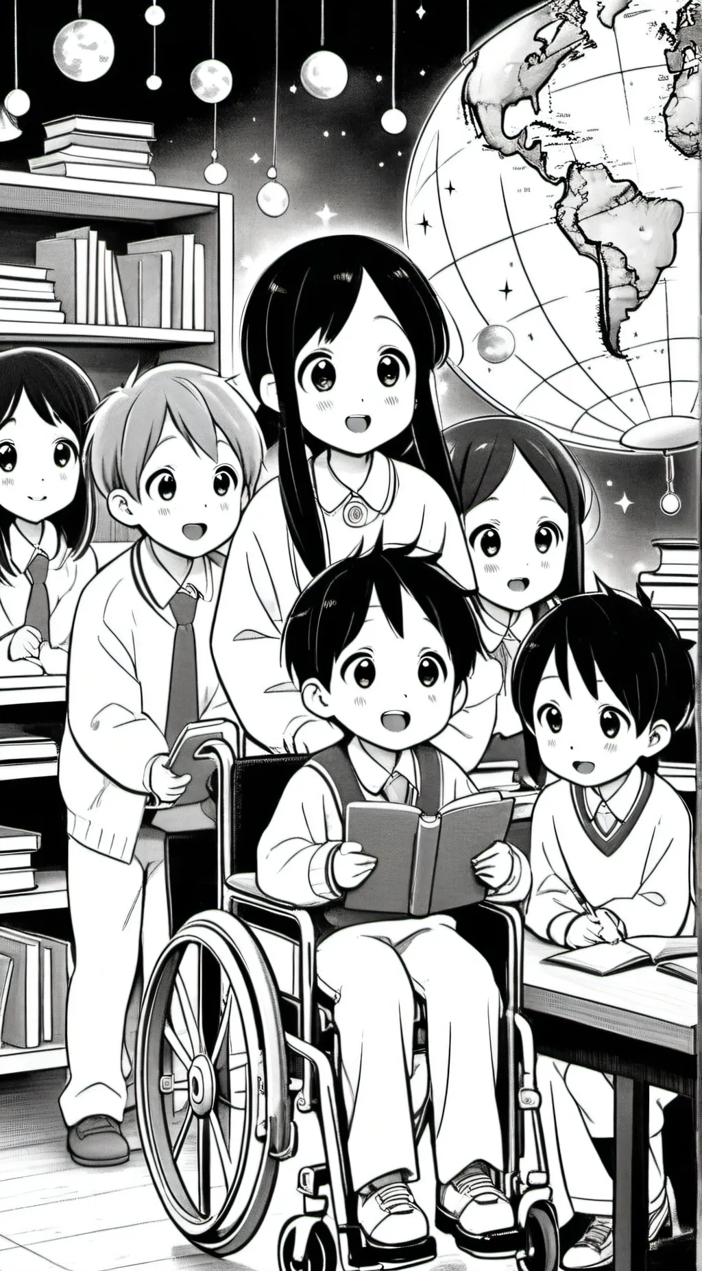 ai character: Classroom 71 b background