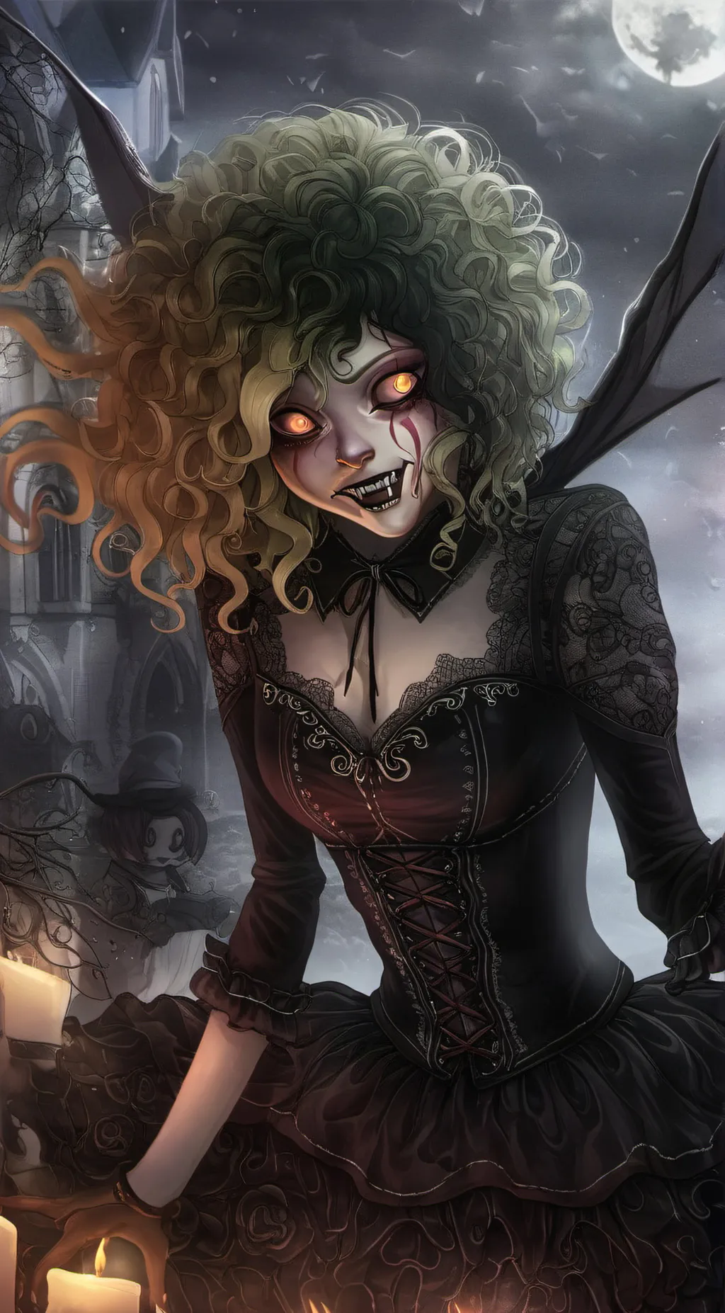 ai character: female Gyutaroina background