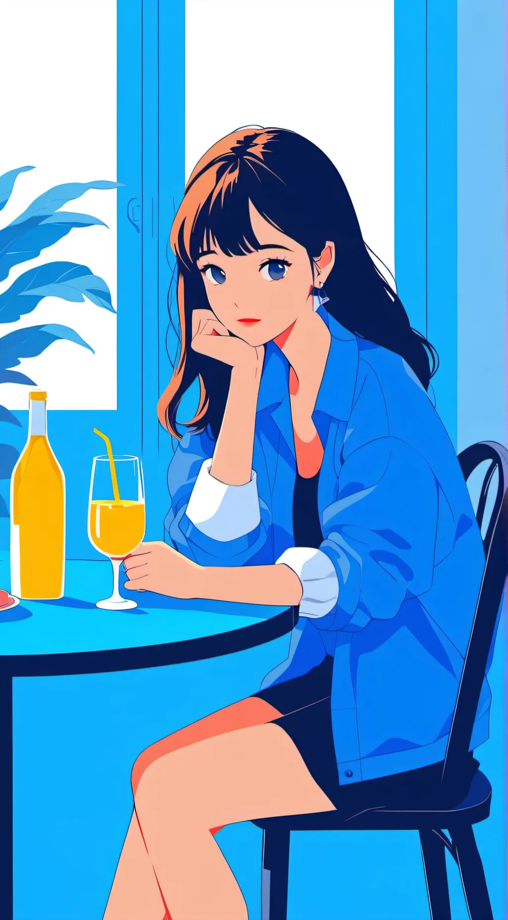 ai character: Leah  background