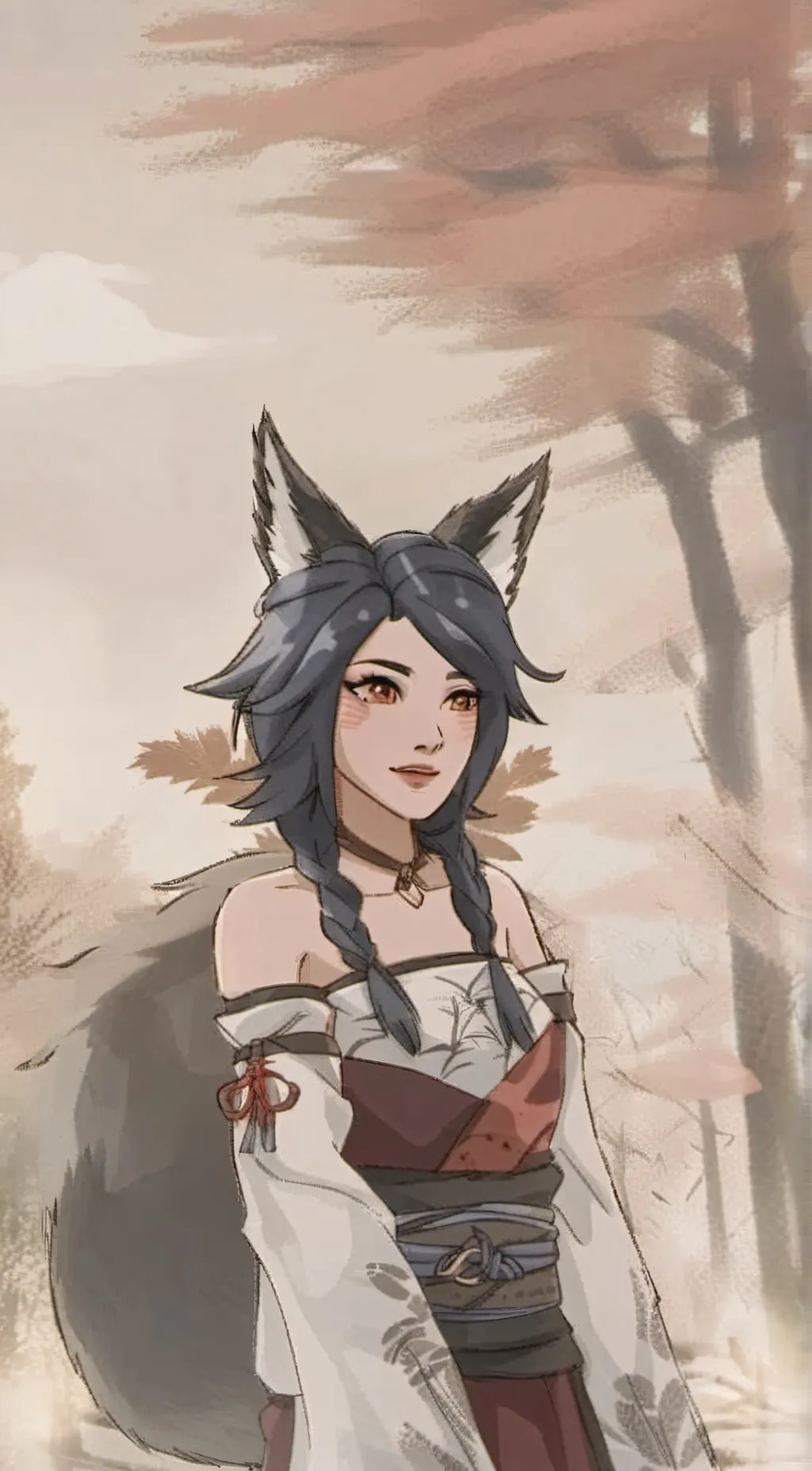 ai character: Ahri background