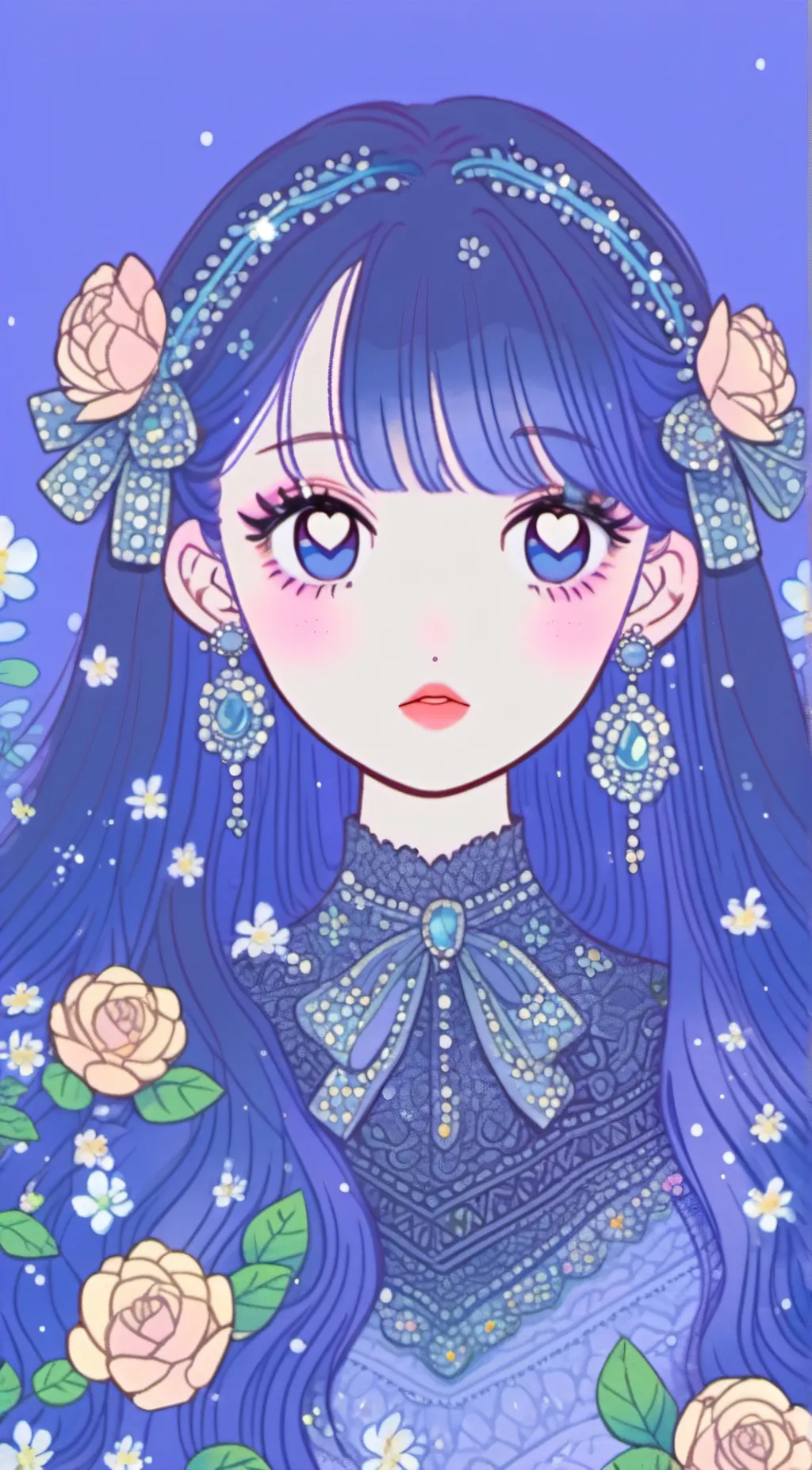 ai character: mixty minty girl background