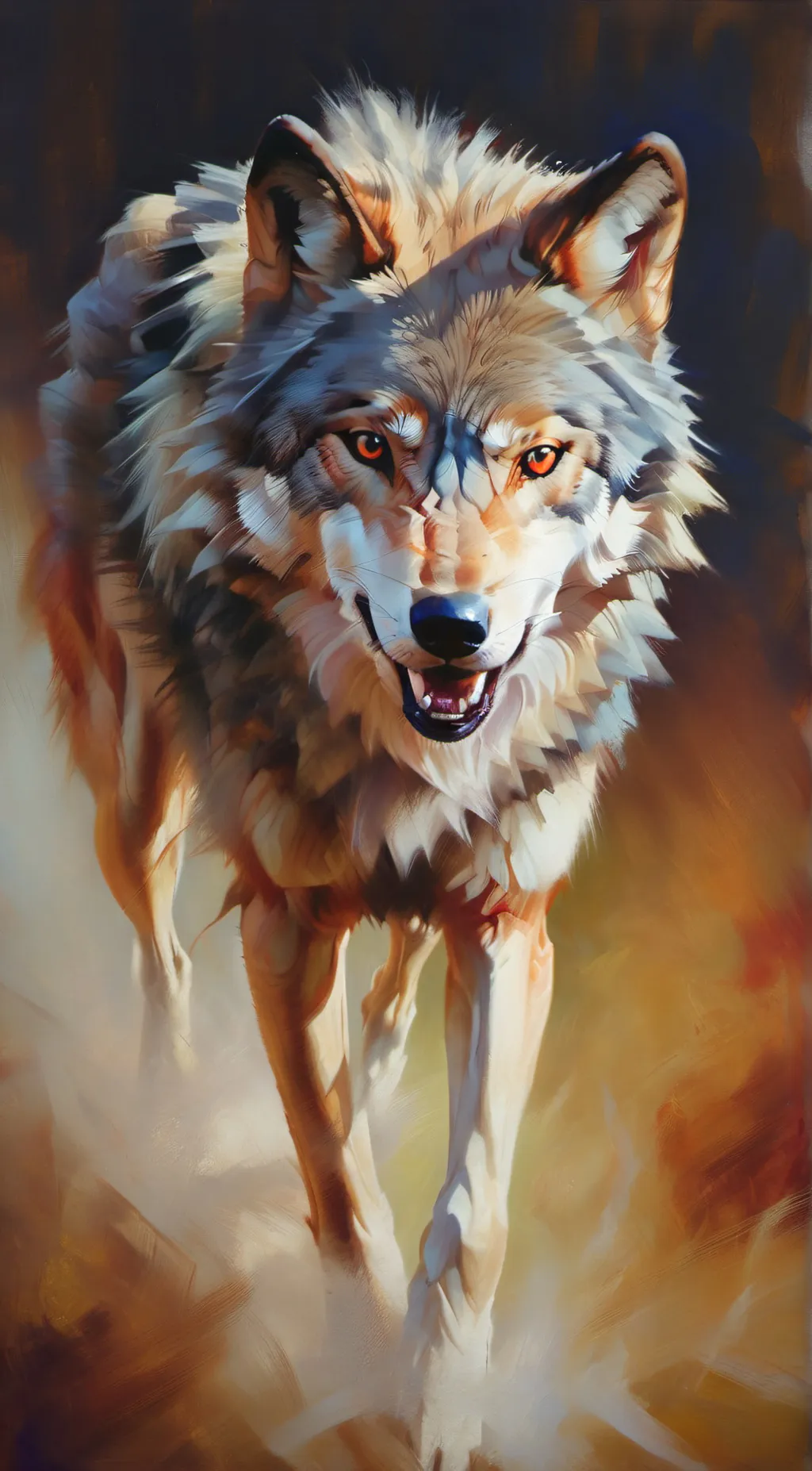 ai character: evil wolf background