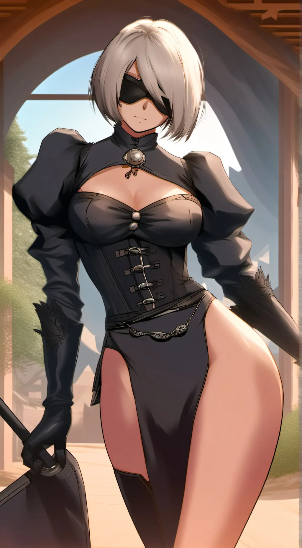 ai character: 2B background