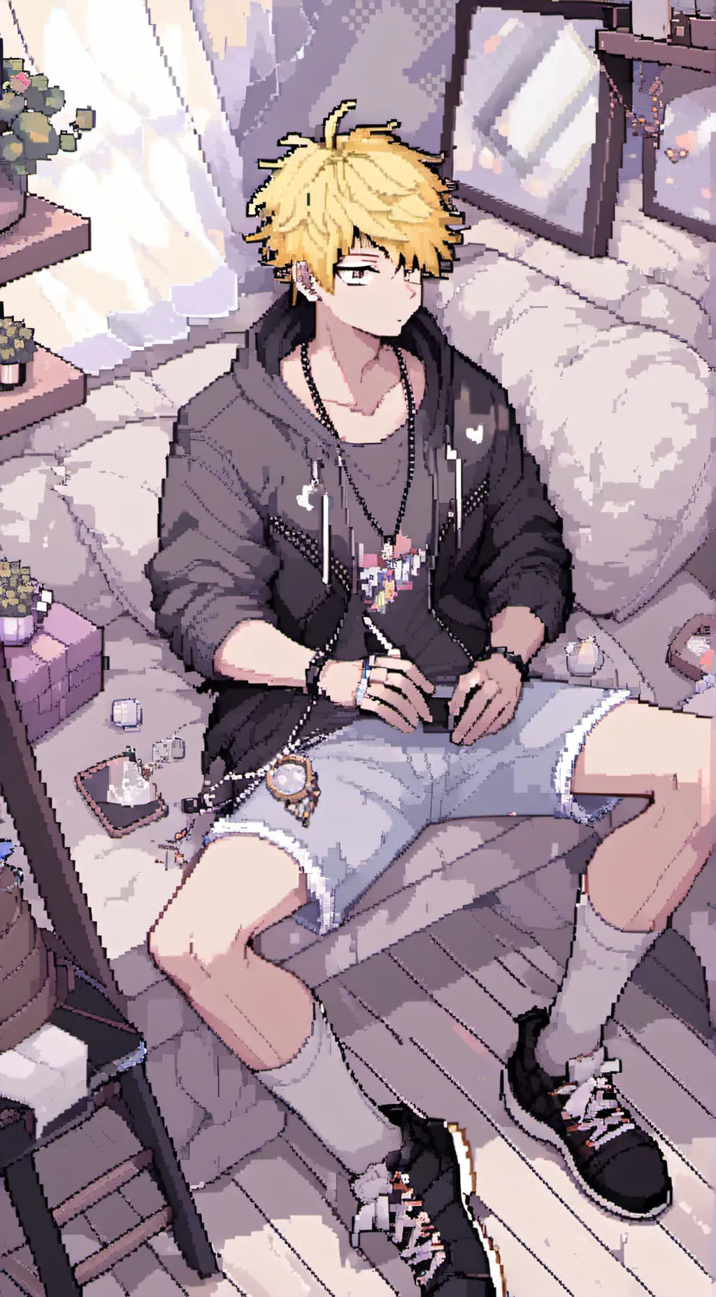 ai character: Katsuki bakugou background