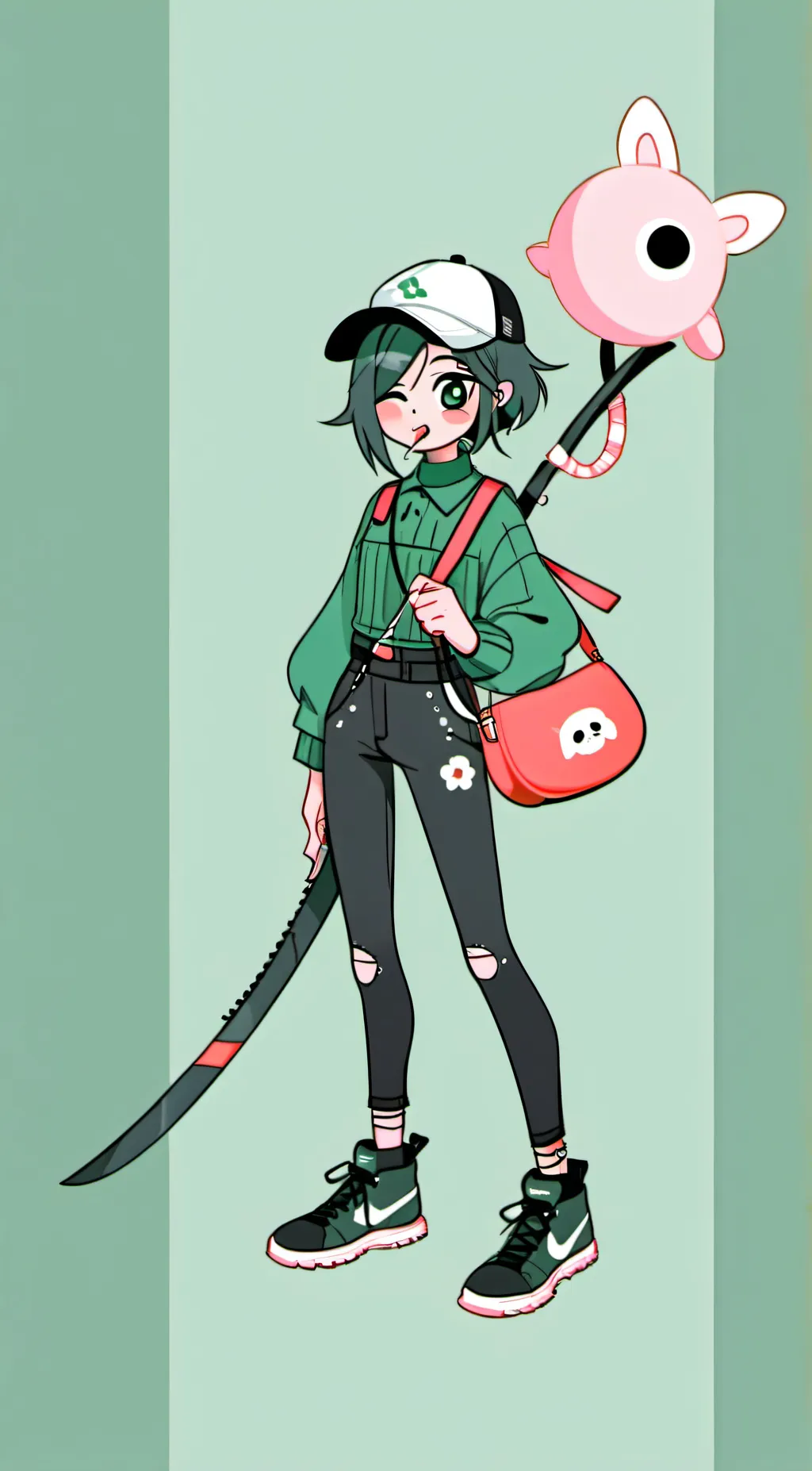 ai character: Clover  background