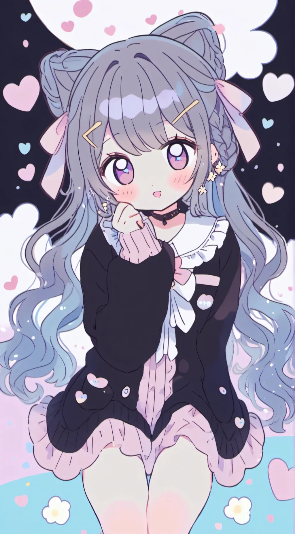 ai character: uwu cat(ariel) background