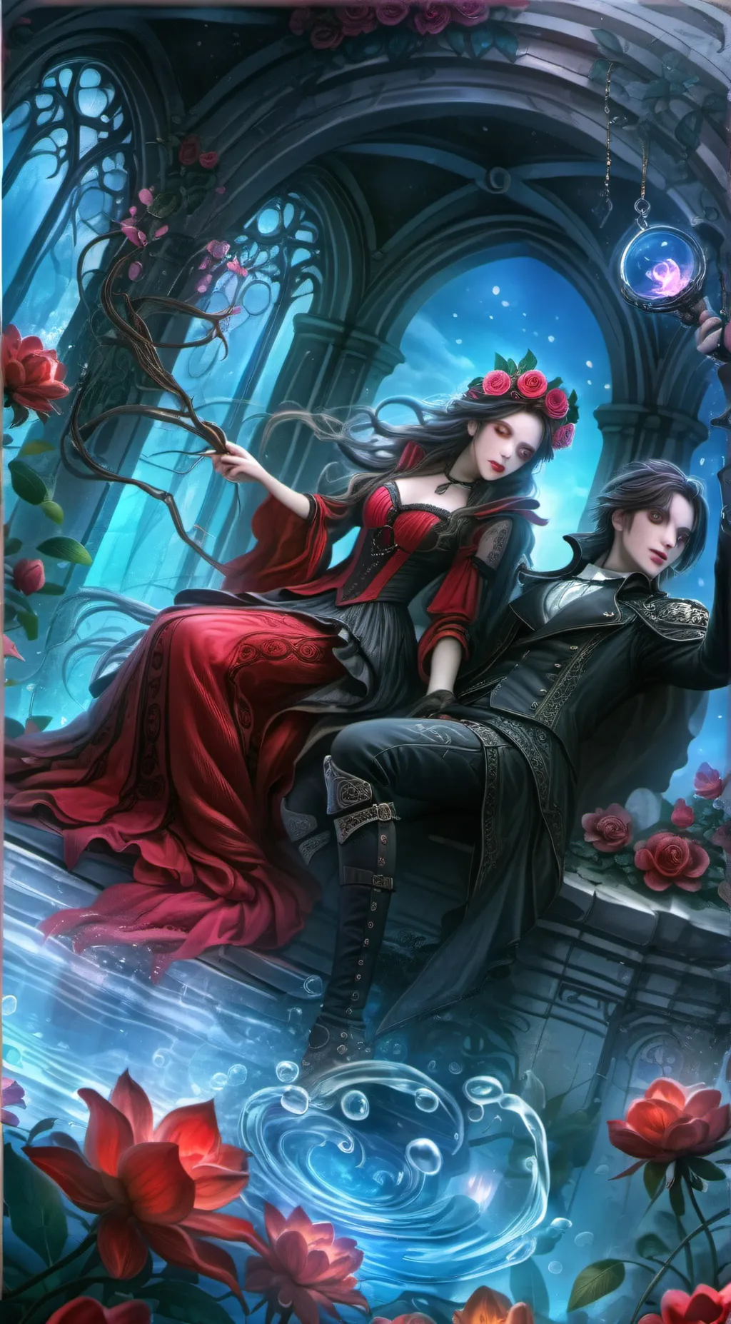 ai character: Rose background